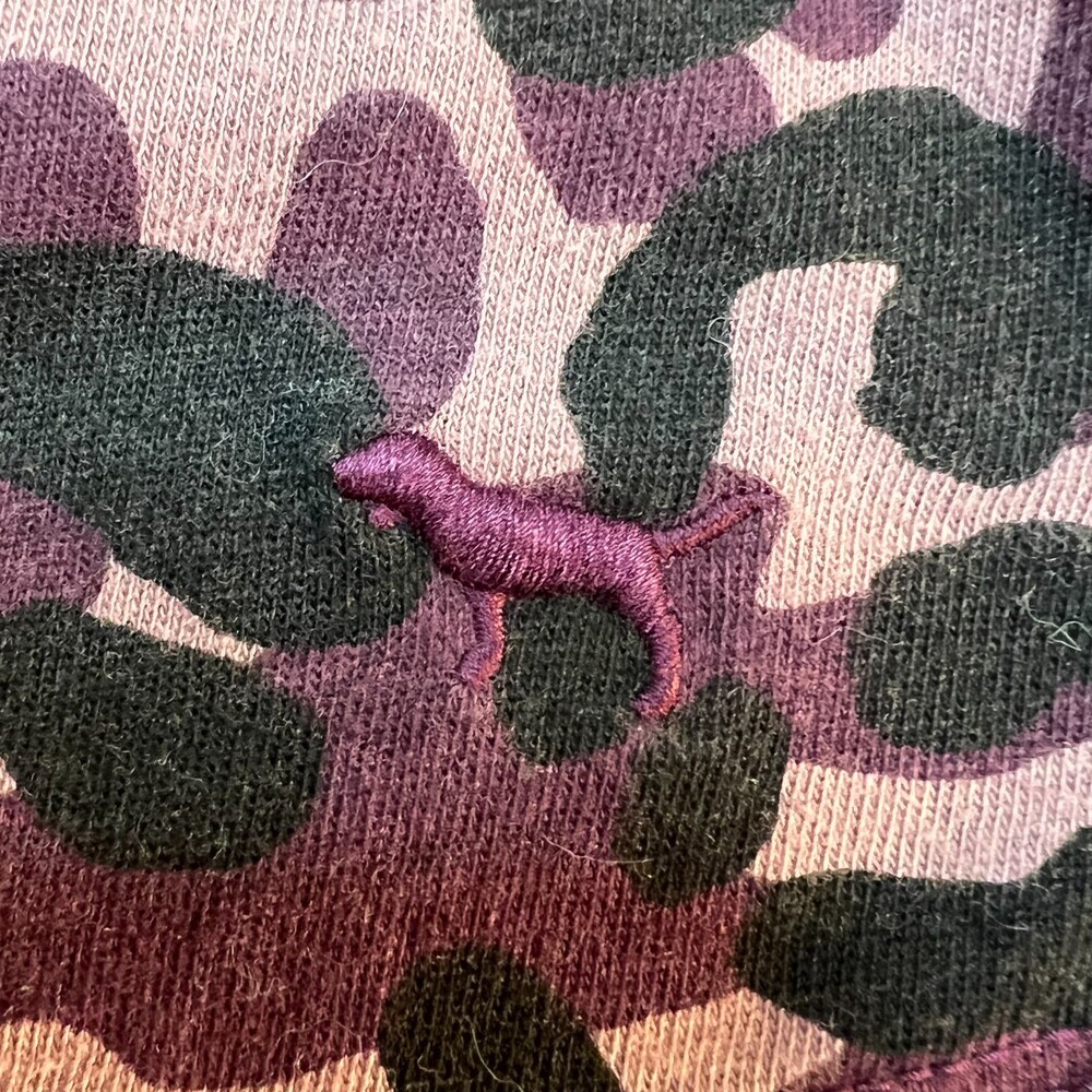 PINK Victoria's Secret Tee Shirt Womens Size L Abstract Cheetah Camo Print - Picture 6 of 11